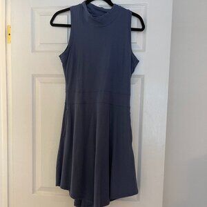 Toad&Co. Dark Blue Mock Necked Organic Cotton Tank Dress with Pockets Size Small